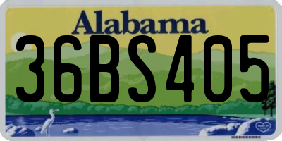 AL license plate 36BS405