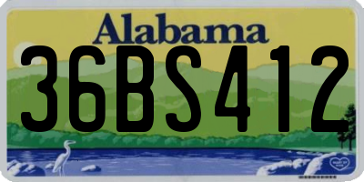 AL license plate 36BS412