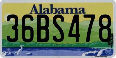 AL license plate 36BS478