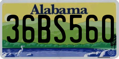 AL license plate 36BS560