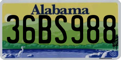AL license plate 36BS988
