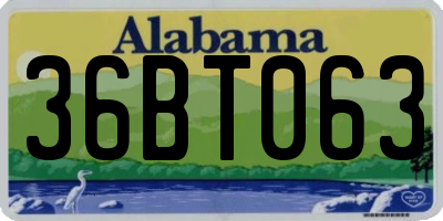 AL license plate 36BT063