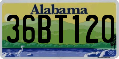 AL license plate 36BT120