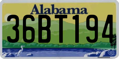 AL license plate 36BT194