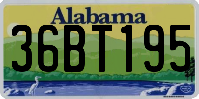 AL license plate 36BT195