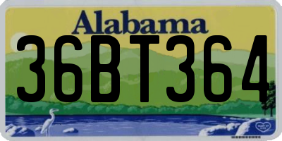 AL license plate 36BT364