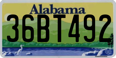 AL license plate 36BT492