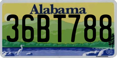 AL license plate 36BT788