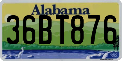 AL license plate 36BT876
