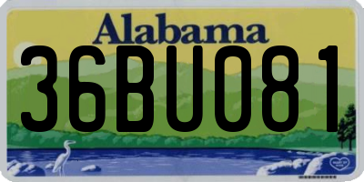 AL license plate 36BU081
