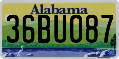 AL license plate 36BU087