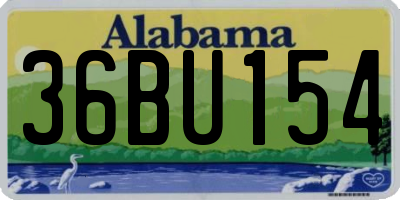 AL license plate 36BU154