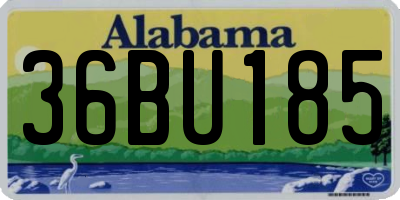 AL license plate 36BU185
