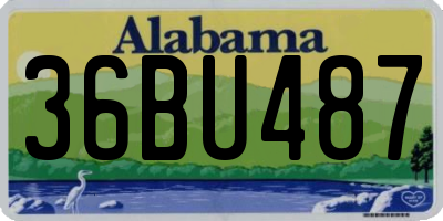 AL license plate 36BU487