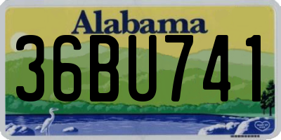 AL license plate 36BU741