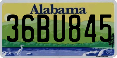 AL license plate 36BU845