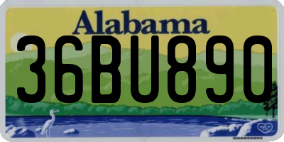 AL license plate 36BU890