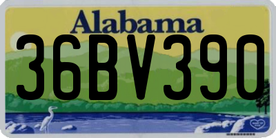 AL license plate 36BV390