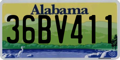AL license plate 36BV411