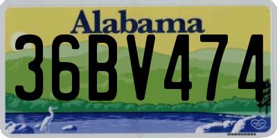 AL license plate 36BV474