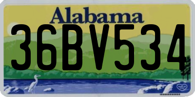 AL license plate 36BV534