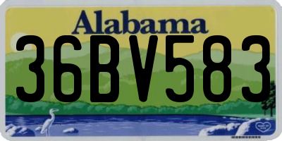 AL license plate 36BV583