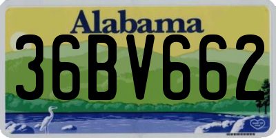 AL license plate 36BV662