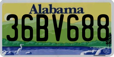 AL license plate 36BV688