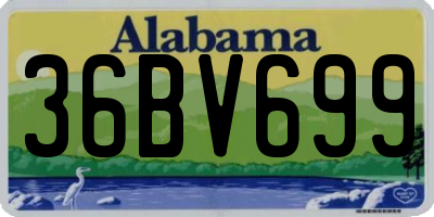 AL license plate 36BV699