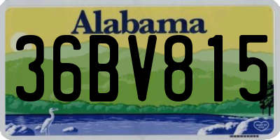 AL license plate 36BV815