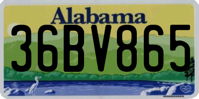 AL license plate 36BV865