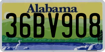 AL license plate 36BV908