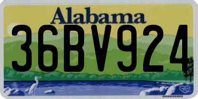 AL license plate 36BV924