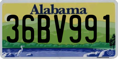 AL license plate 36BV991