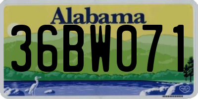 AL license plate 36BW071