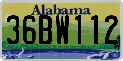 AL license plate 36BW112