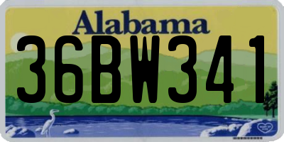 AL license plate 36BW341