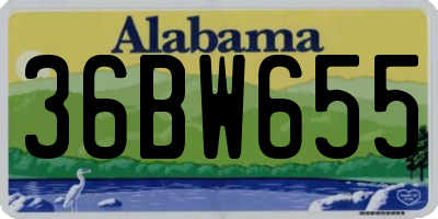 AL license plate 36BW655