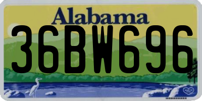 AL license plate 36BW696