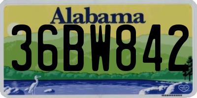 AL license plate 36BW842
