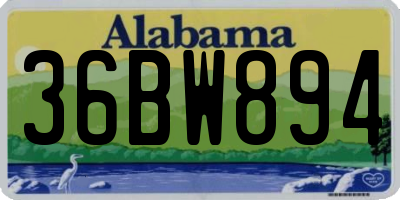 AL license plate 36BW894