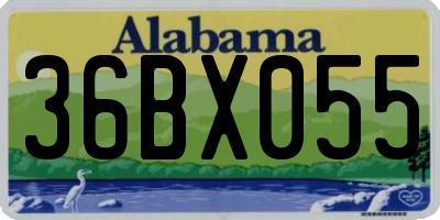 AL license plate 36BX055