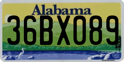 AL license plate 36BX089