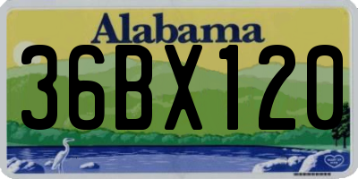 AL license plate 36BX120