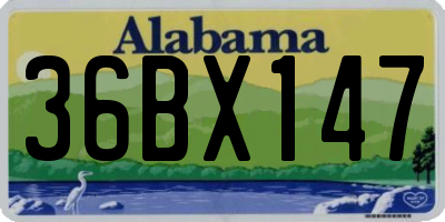 AL license plate 36BX147