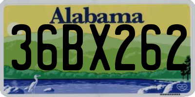 AL license plate 36BX262
