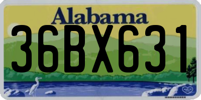 AL license plate 36BX631