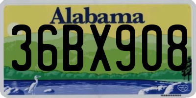 AL license plate 36BX908