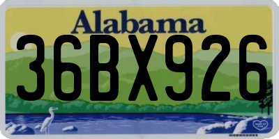 AL license plate 36BX926