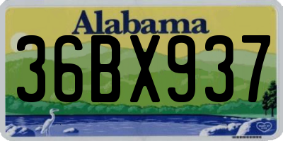 AL license plate 36BX937